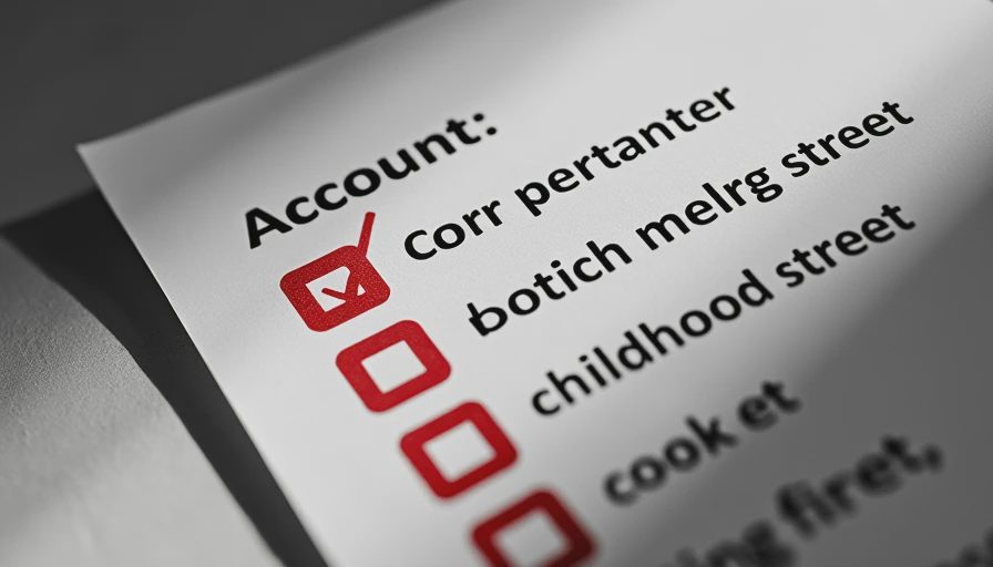 Illustration for example of a security question